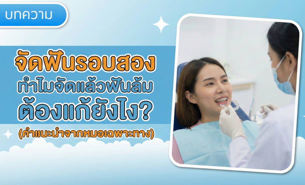 จัดฟันรอบสอง ทำไมจัดแล้วฟันล้ม ต้องแก้ยังไง