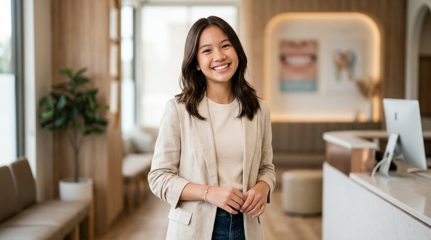 วัยรุ่นไทยมั่นใจกับฟันที่จัดเรียงสวยหลังการจัดฟันแบบไม่ต้องถอนฟัน Tiny Smile Dental Clinic