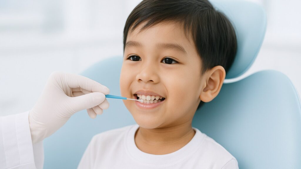 ทันตแพทย์เคลือบฟลูออไรด์เด็ก ราคาและความถี่ในการทำ Tiny Smile Dental Clinic พระราม 3